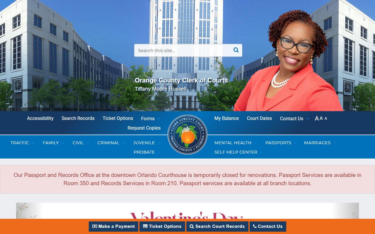 Orange County Clerk of Courts online marriage records search portal for Orlando residents