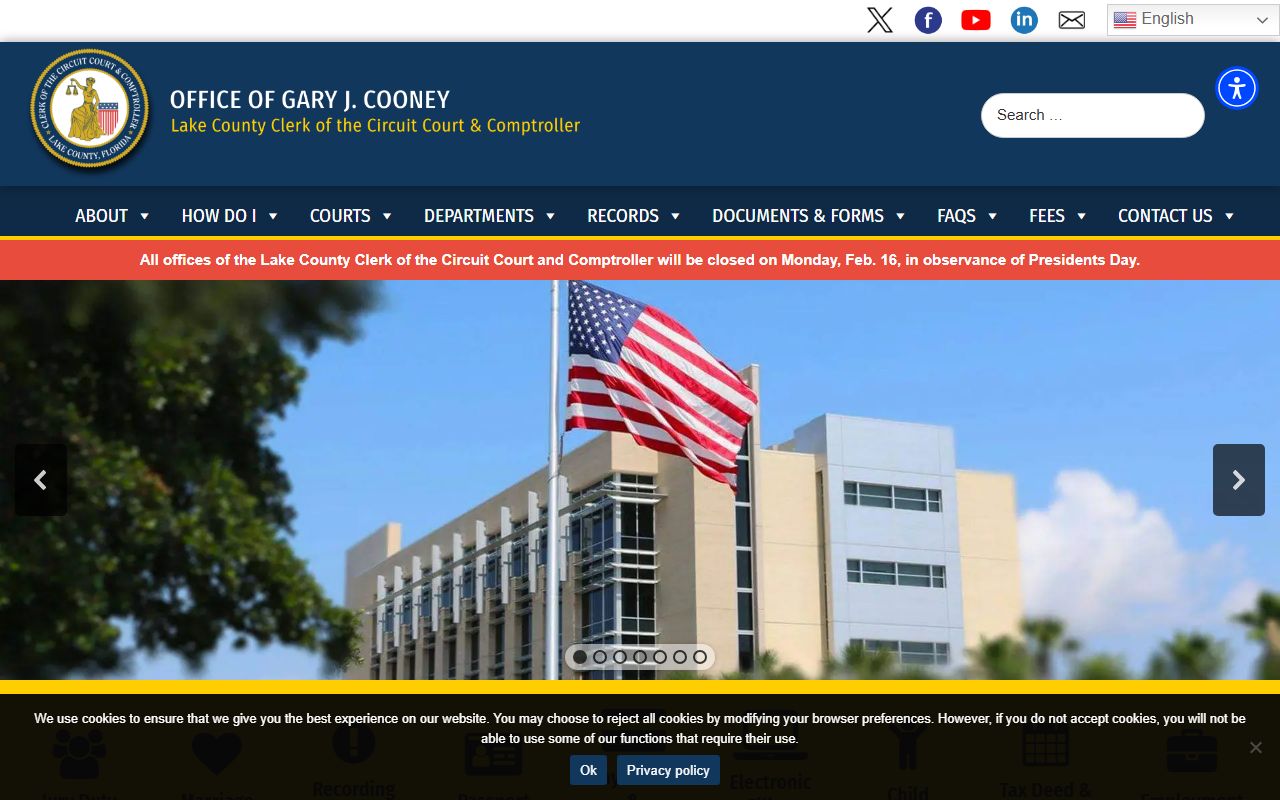 Lake County Clerk website for Lake County marriage records