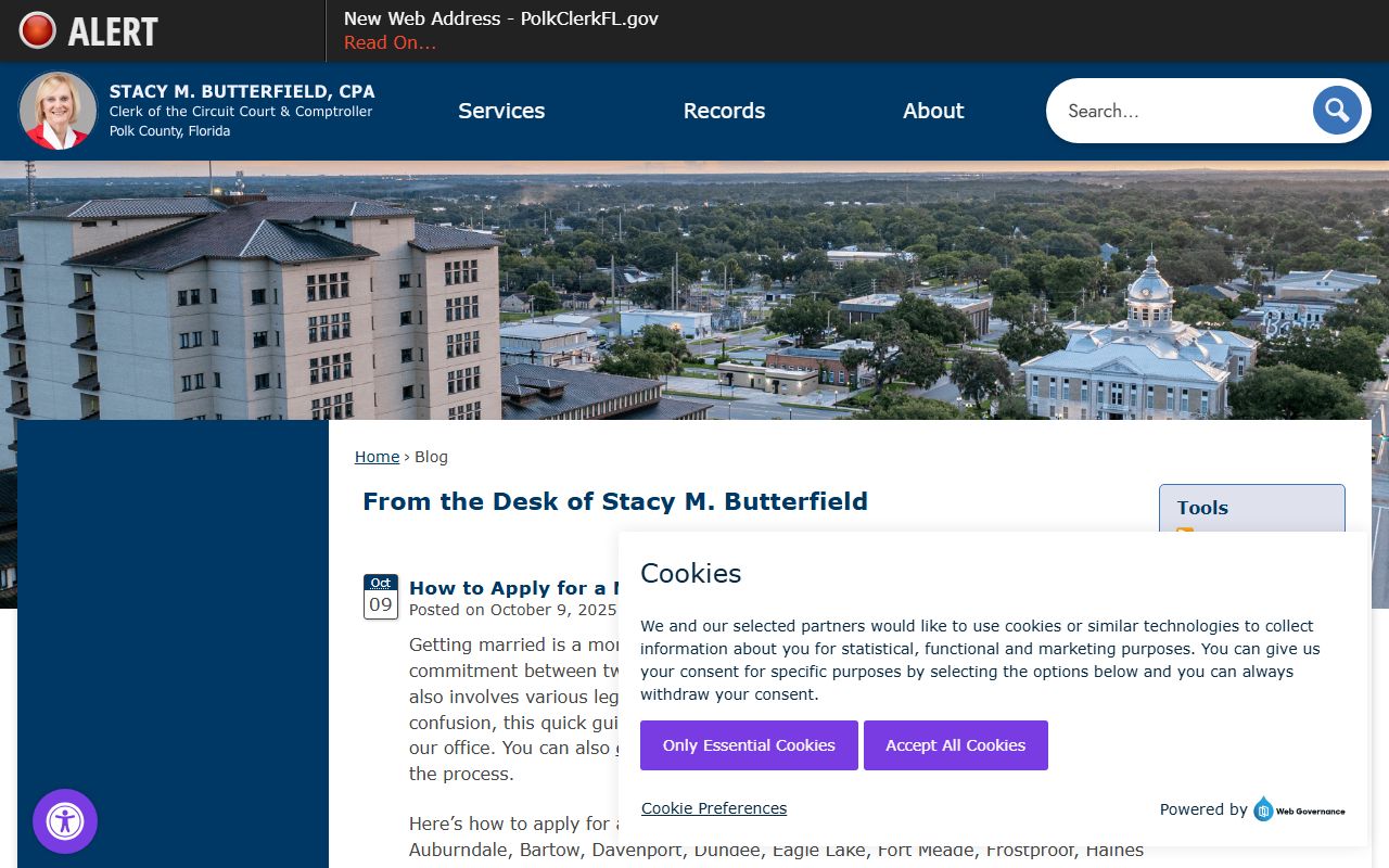 Polk County Clerk how to apply guide for Polk County marriage records